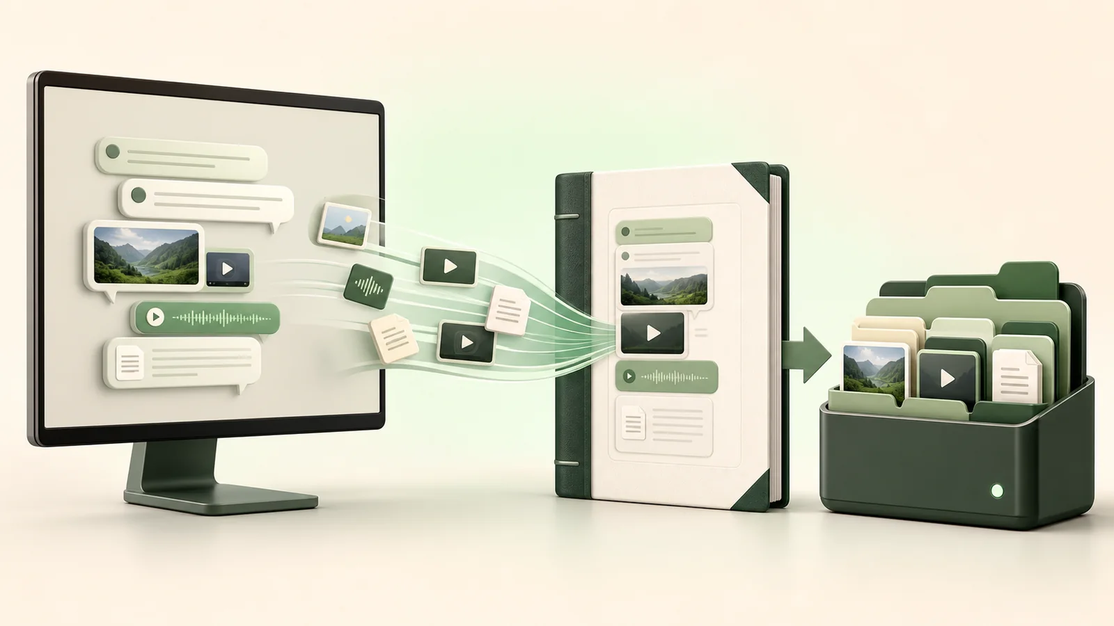 WhatsApp conversations and media organized into a readable local HTML archive